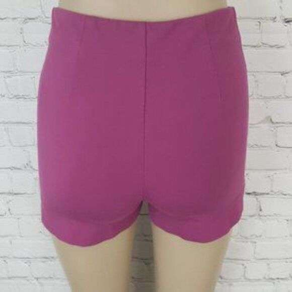 Sunday Best High Waisted Purple Zip Hot Shorts 4 - Picture 2 of 7